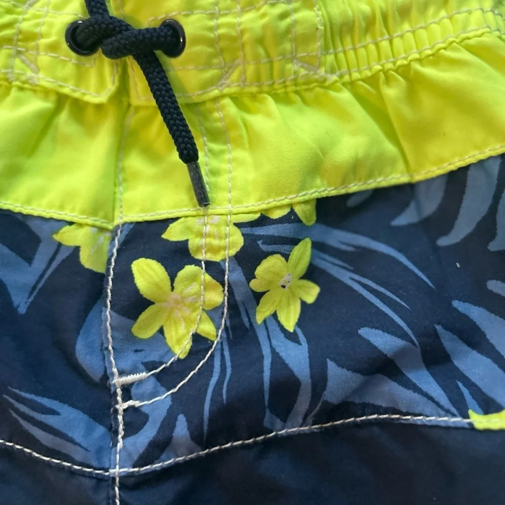 OshKosh B'gosh Neon Yellow Toddler Swim Shorts. Beach Summer size 24M